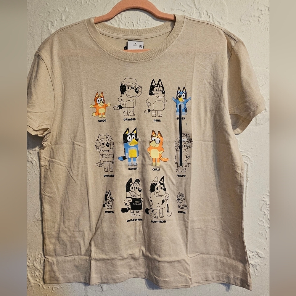 Bluey and Friends Short Sleeve Shirt Women's NWT